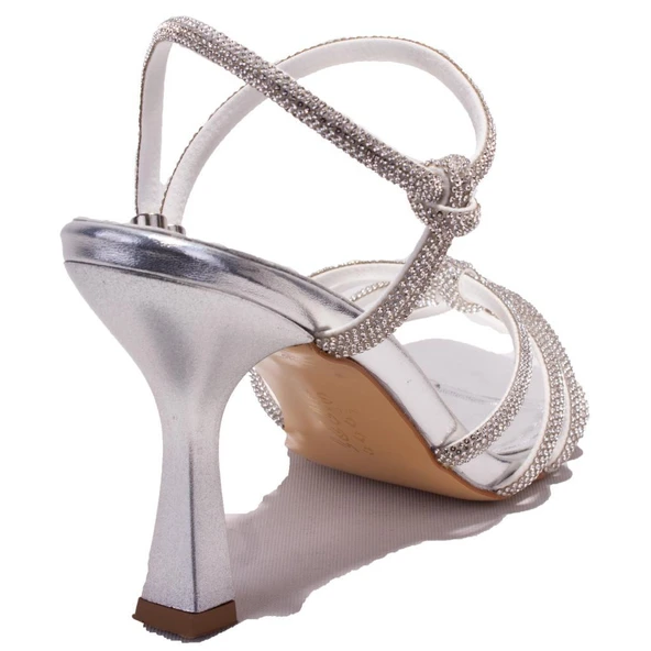 Dagoster DZA07-337092C Gümüş Klasik Topuklu Kadın Ayakkabı - 4