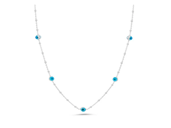 SilverPoint Top Detaylı Göz Kolye ürün görseli