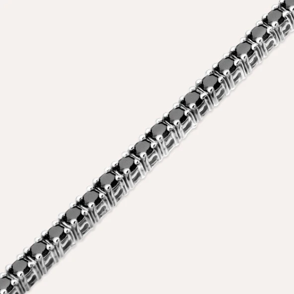 SilverPoint 3 mm Siyah Taşlı SuYolu Bileklik - 1