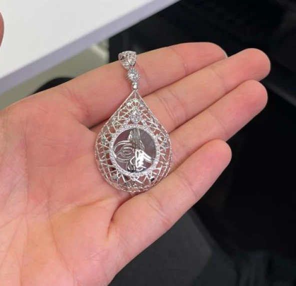 SilverPoint Gümüş Osmanlı Tuğralı Kolye Ucu - 1
