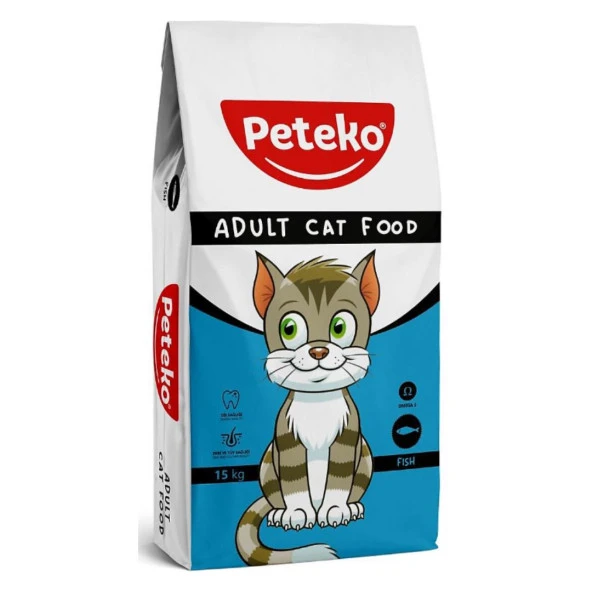 Peteko Balıklı Yetişkin Kedi Maması 15 kg