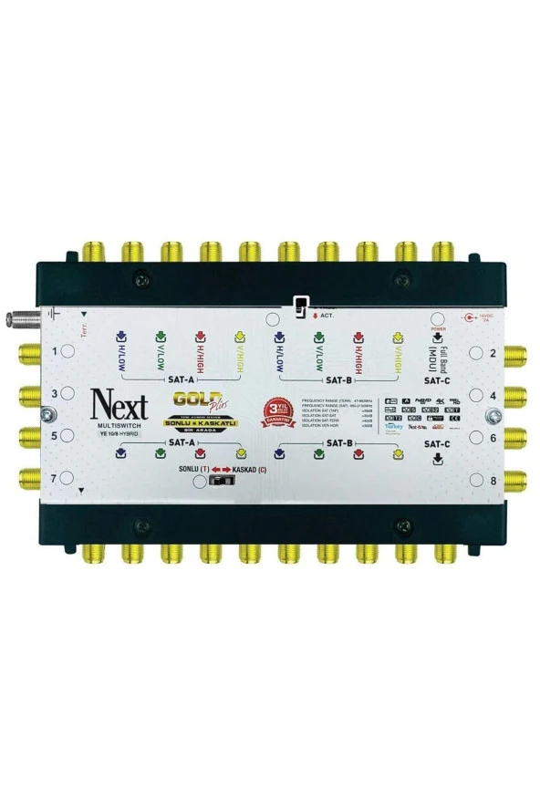 Uydu Santral 10/8 Sonlu Kaskatlı Multıswıtch (adaptör Dahil)