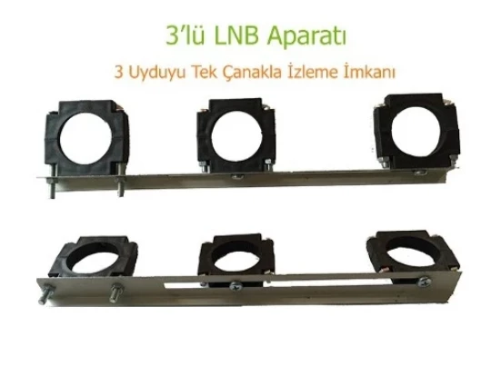 LNB KELEPÇESİ 3 LÜ -- LNB ÇOKLAYICI MULTİFEED APARAT 3 LÜ