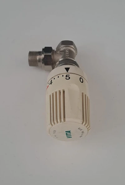VİTA TERMOSTATİK VANA DÜZ BEYAZ - 1