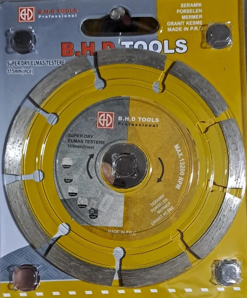 B.H.D TOOLS ELMAS TESTERE - GRANİT KESİCİ - MERMER KESİCİ 115 LİK - 2
