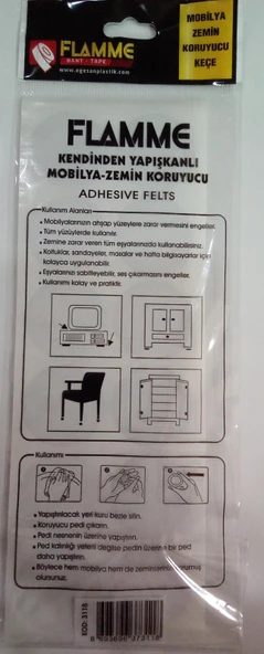FLAMME KENDİNDEN YAPIŞKANLI MOBİLYA - ZEMİN KORUYUCU KEÇE - Resim 5