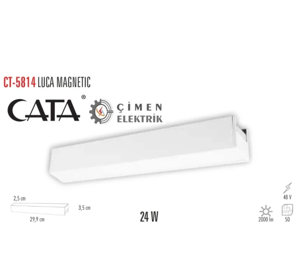 CATA CT 5814 24W Luca Magnetıc Spot 3200K Günışığı