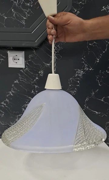 RENKLİ CAM AVİZE ( çap : 39cm )