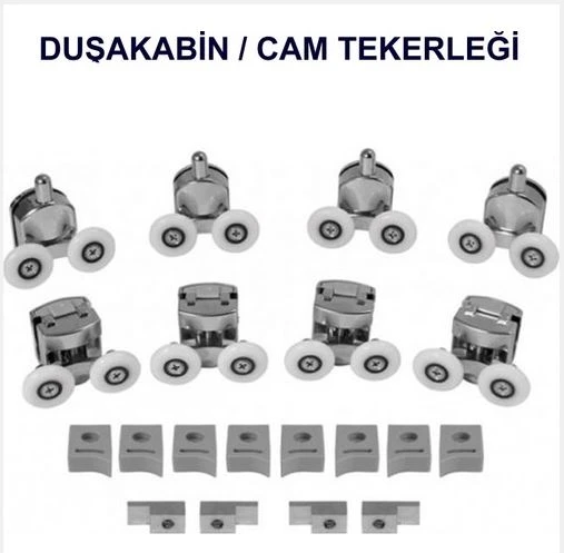 DUŞAKABİN CAM YEDEK PARÇA KABİN TEKERİ ( PLASTİK GÖVDE ) TAKIM