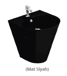İGLOO LAVABO MONOBLOK TURAVİT - MAT SİYAH - 1