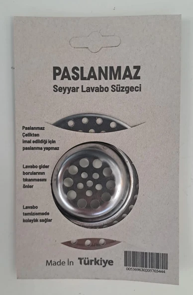SEYYAR LAVABO SÜZGECİ METAL KÜÇÜK - 3