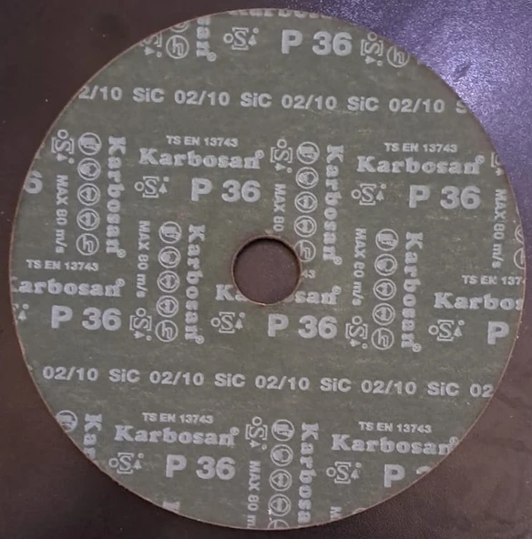 180 LİK P 36 KUM DİSK ZIMPARA ( KARBOSAN ) - Resim 2