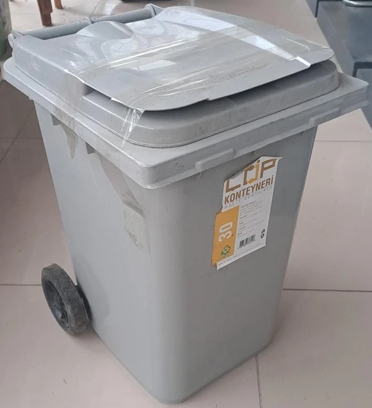 ÇÖP KONTEYNER 30 Lt. ÇETİN GRİ ( H : 48 x 33 x 40 cm ) - 2