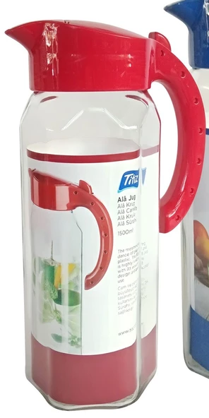 TİTİZ ALA CAM SÜRAHİ 1500 ml KC102 ( 10 x 26 cm ) 1,5 LT