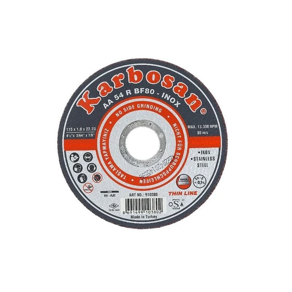 115 LİK İNOX KESİCİ ( KARBOSAN ) 115 mm ürün görseli 1