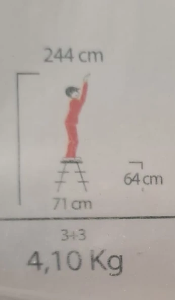 ÇİFT ÇIKIŞLI METAL MERDİVEN 3 BASAMAK ( 3+3 BASAMAKLI ) - 2