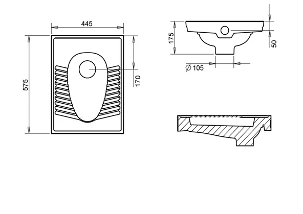 TUVALET TAŞI İÇTEN YIKAMALI 45X58cm TURAVİT - Resim 3