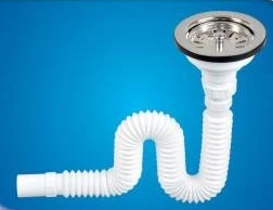 KÖRÜKLÜ SİFON LÜX ÇÖP MAK ( METAL BİLYALI ) - SÜZGÜ Ø 110 mm - Ø 32 LİK ÇIKIŞLI