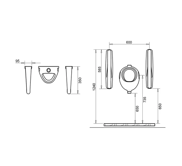 KLASİK PİSUAR ARA BÖLME TURAVİT - 3