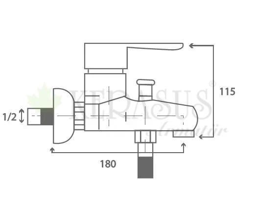 KERASUS SPACE SERİSİ - MİX BANYO BATARYASI - BEYAZ RENK - Resim 4