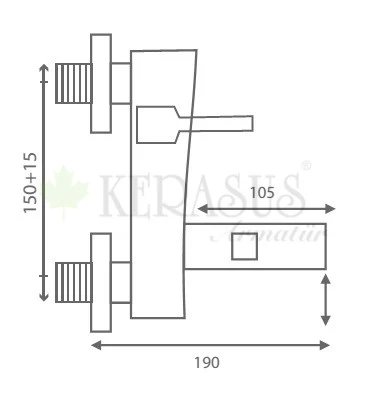 KERASUS YAKUT SERİSİ - MİX LÜX BANYO BATARYASI 35Ø - 2
