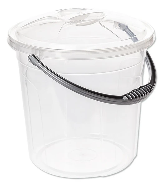 ALACA TEMIZLIK KOVASI KAPAKLI LUX SEFFAF 4 NO 15 LT ST-028 ( POLY TİME-ALACA ) - 2