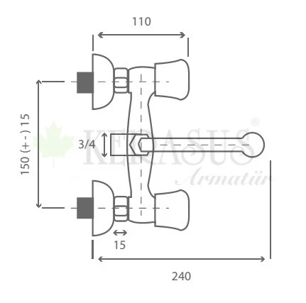 KERASUS NUR SERİSİ - DÖNER EVYE BATARYASI - Resim 2