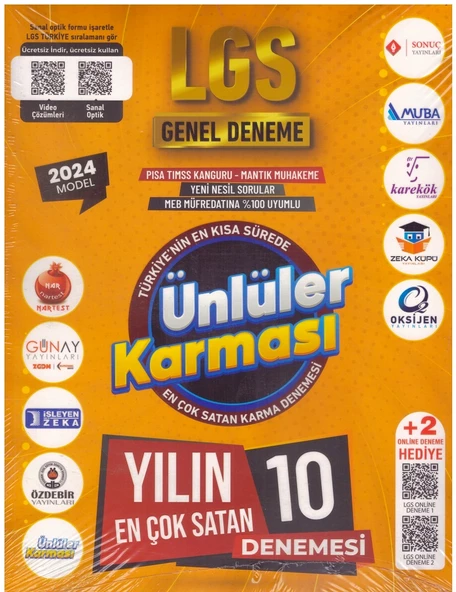 ÜNLÜLER LGS 10 DENEME KARMASI