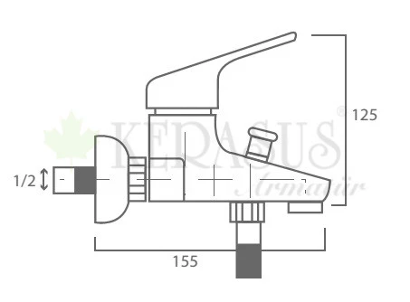 KERASUS MEGA SERİSİ - MİX BANYO BATARYASI 40Ø - 2