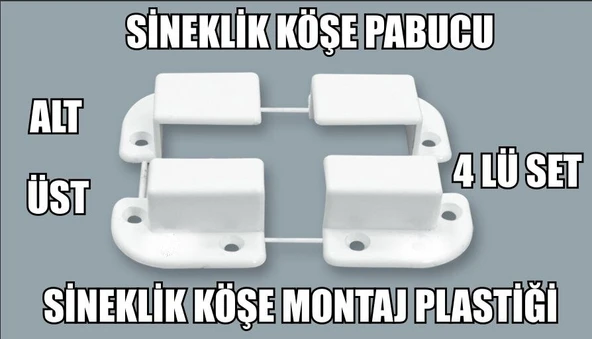 SİNEKLİK PABUCU ( AYAĞI ) 4 KÖŞE TAKIM ( 10 mm x 20 mm )