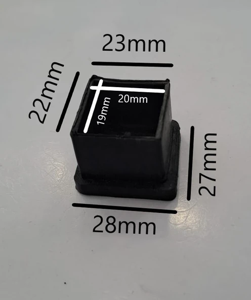 25x25 PLASTİK AYAK İÇTEN GEÇMELİ - 2