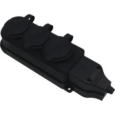 KAUÇUK 3 LÜ GRUP PRİZ KLAMENSLİ KABLOSUZ ürün görseli 1