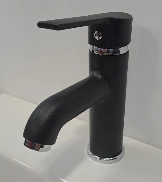 KERASUS RUBY SERİSİ - MİX LAVABO BATARYASI MAT SİYAH 35Ø