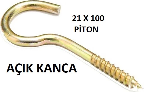 21 x 100 PİTON - AÇIK KANCA ( 1 ADET FİYATIDIR )