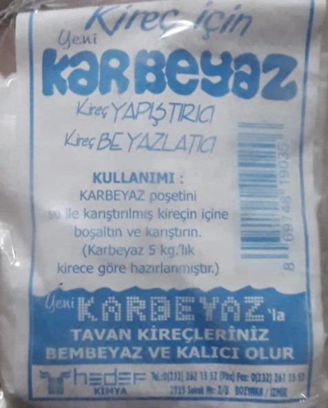 KAR BEYAZ KİREÇ PARLATICI ÇİVİT ( PAKET TAKRİBİ 60 gr + - % 5 - DEĞİŞKENLİK GÖSTEREBİLİR )