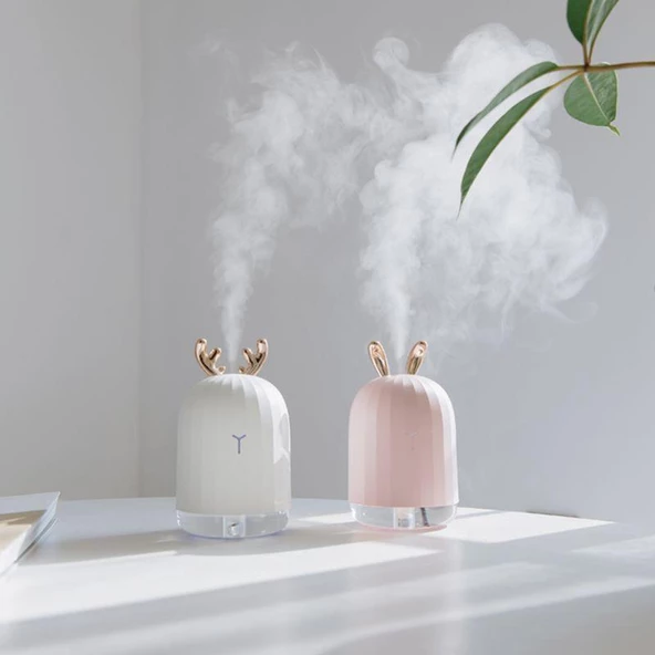 Torima H1 Sevimli Geyik Mini 220ml Hava Nemlendirici Buhar Makinesi Ve Aroma Difüzörü Mavi - 4