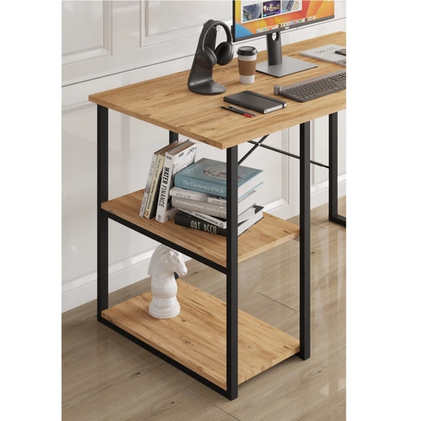 Eportatif Çalışma Masası Raflı Ofis Laptop Bilgisayar Masası 1001 - 3