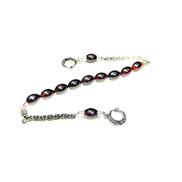 Beyzi Model 8-11mm Hareli Sıkma Ateş Kehribar Zaza Tesbih