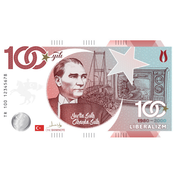 Türkiye Cumhuriyeti 100. Yıl "Liberalizm" Banknotu