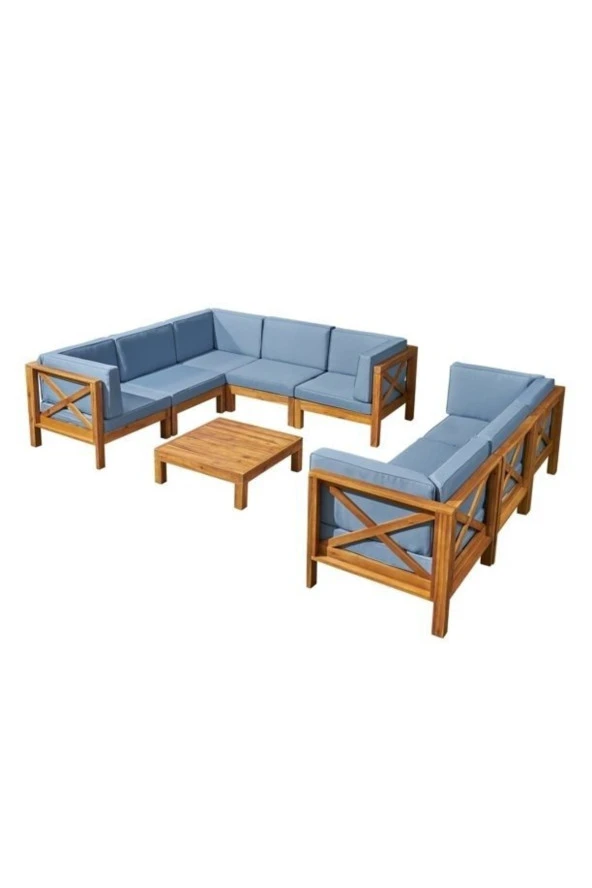 ODUNS Defne Bahçe Balkon Teras Ahşap Köşe Koltuk Takımı - 2