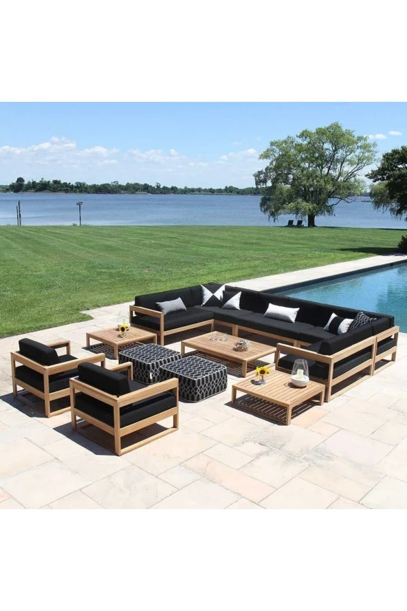 ODUNS Jasmine Bahçe Balkon Teras U Model Köşe Koltuk Takımı