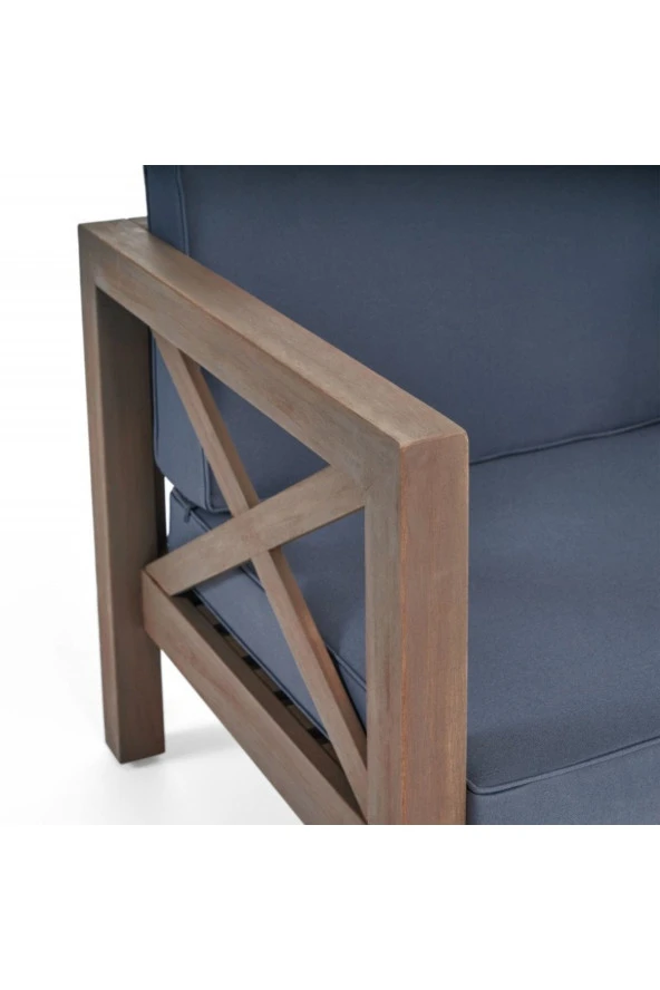 ODUNS Herakles 3+1+1 Bahçe Balkon Teras Ahşap Oturma Grubu - 4