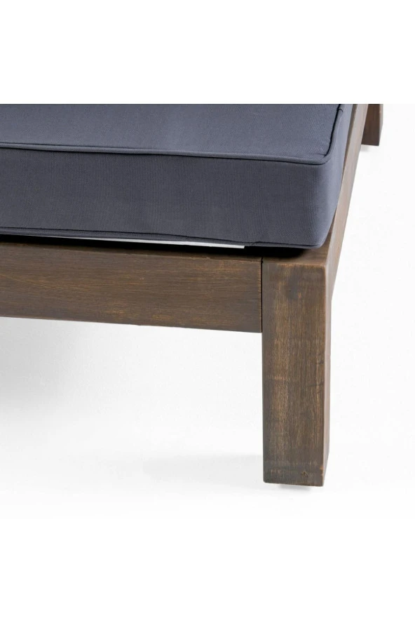 ODUNS Antero 3+1+1 Bahçe Balkon Teras Ahşap Oturma Grubu (Füme) - 3