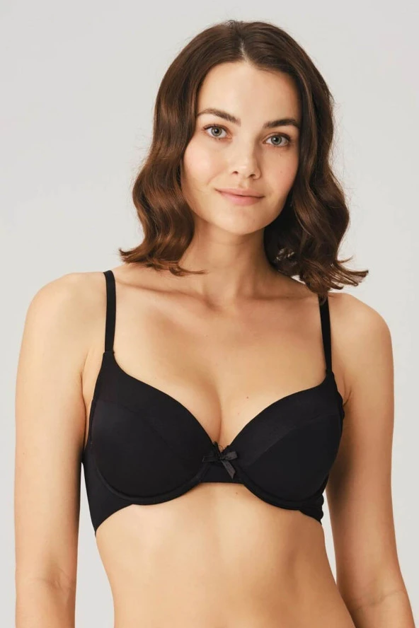 Kadın Balenli Desteksiz Lila Dolgusuz Kol Altı Genişletilmiş Sırtı Yapıştırma Günlük T-Shirt Sütyeni - 4