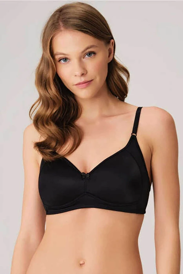 Kadın Balensiz Desteksiz Beyaz Dolgusuz Toparlayıcı Yumuşak Süngerli Günlük Klasik Küçültücü Sütyen - 5