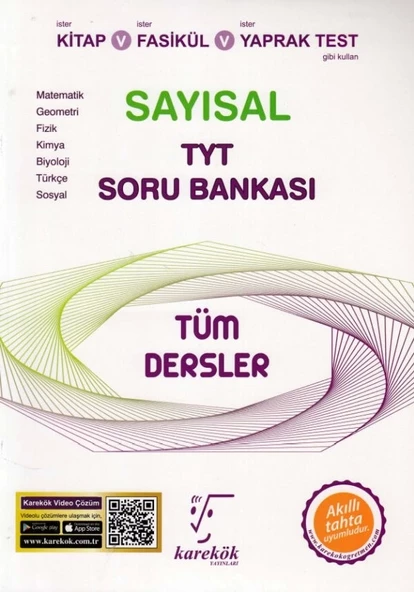 Karekök TYT Tüm Dersler Sayısal Soru Bankası (Yeni)