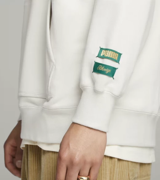 PUMA x RHUIGI Erkek Kapüşonlu KREM Sweatshirt 62088917 - 4