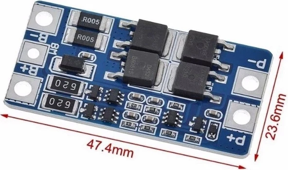 2s 10A 7.4V 18650 Bms Lityum Batarya Pil Akü Koruma Kartı Protection Board - 3