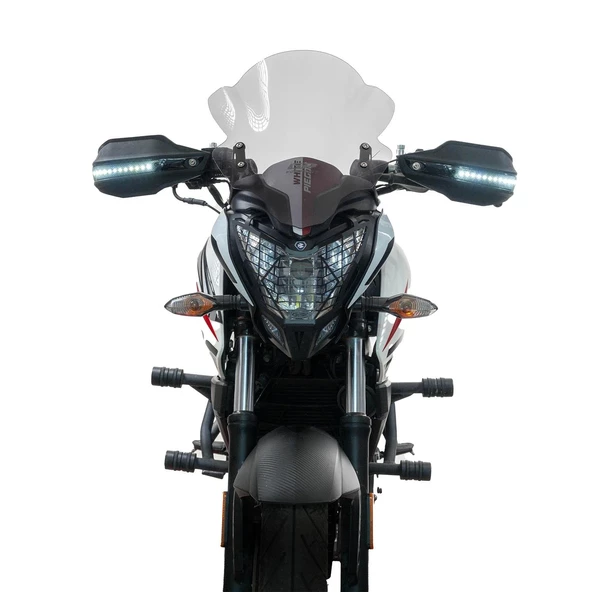 GP Kompozit CF Moto 250 NK 2018-2022 Uyumlu Led Sinyalli Elcik Koruma Siyah - 6