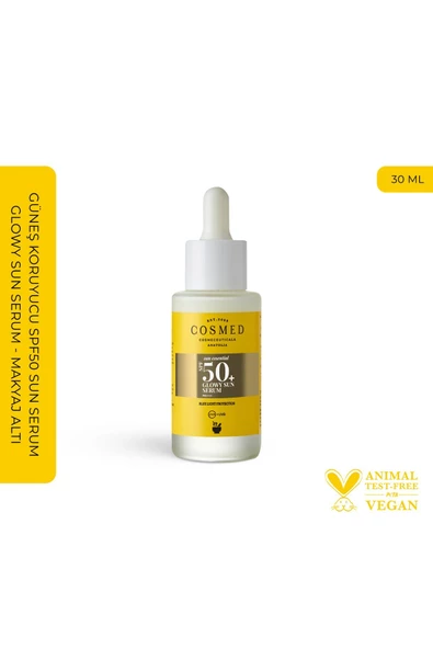 Cosmed Glowy Sun 50 Faktör Güneş Kremi 30 ml